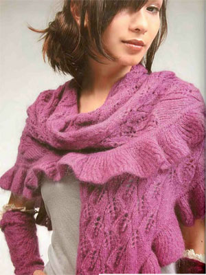 Модное вязание. Как связать шаль - шарф.