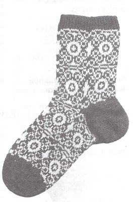 Всё, что нужно знать о вязании носков. Пошаговая инструкция для вязания носка с зимним орнаментом №2.
