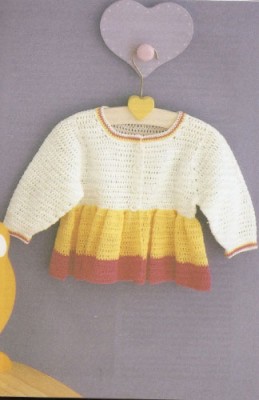 Схемы вязания для малышей. Платье "Ева" на малышку до 2х лет.