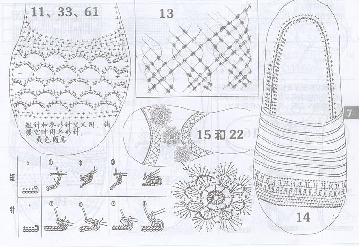 Вязанные босоножки мк схема - Все о