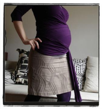 Как переделать любимую юбку в "беременную".