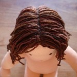 Как сделать волосы кукле примитиву.