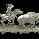 Бумажные скульптуры Аллена и Пэтти Экман. Индейцы, буйволы, скво.