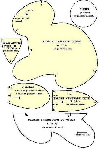 Выкройки разных мягких игрушек