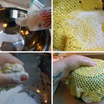 Пасхальная чаша из вязаной салфетки.