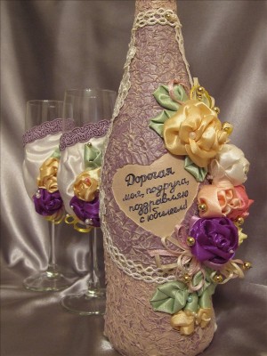 Мастер-класс от Светланы Христенко по декору подарочного шампанского.