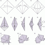 схема оригами слоника