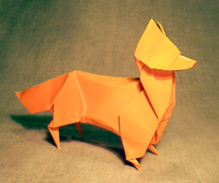 оригами лиса