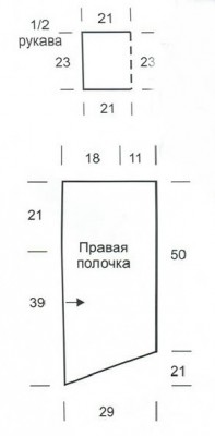 схема вязания жакета